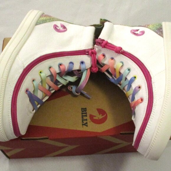 🎈 $20 Today - BILLY WHITE RAINBOW SNEAKERS BIG GIRLS SZ 5 – NWT 🎈 - Picture 7 of 11